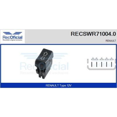 Interruttore finestra RECOFICIAL RECSWR71004.0