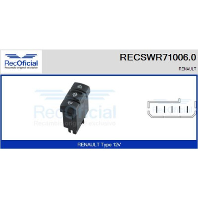 Interruttore finestra RECOFICIAL RECSWR71006.0