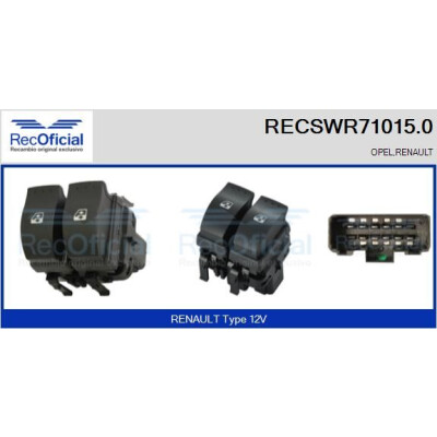 Interruttore alzacristalli RECOOFFICIAL RECSWR71015.0