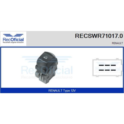 Interruttore finestra RECOFICIAL RECSWR71017.0