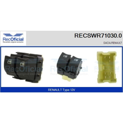 Interruttore alzacristalli RECOOFFICIAL RECSWR71030.0