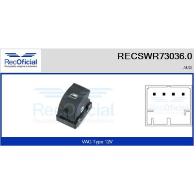 Interruttore finestra RECOFICIAL RECSWR73036.0