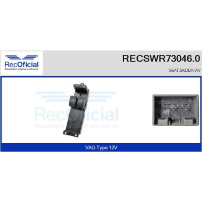 Interruttore finestra RECOFICIAL RECSWR73046.0
