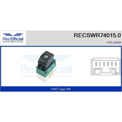 Interruttore finestra RECOFICIAL RECSWR74015.0