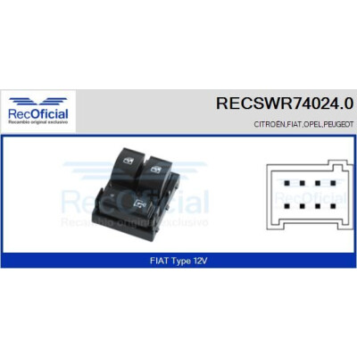 Interruttore finestra RECOOFFICIAL RECSWR74024.0