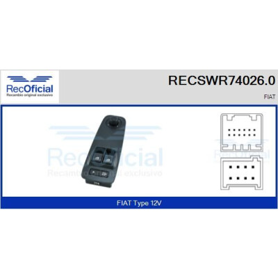 Interruttore finestra RECOFICIAL RECSWR74026.0