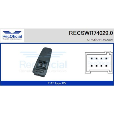 Interruttore finestra RECOFICIAL RECSWR74029.0