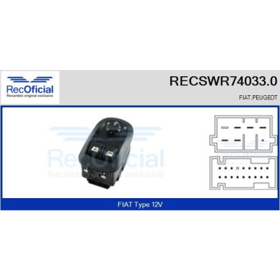 Interruttore finestra RECOFICIAL RECSWR74033.0