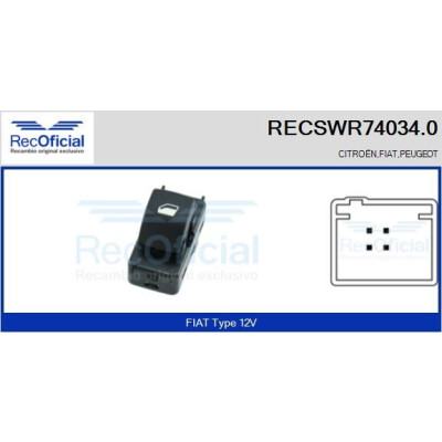 Interruttore finestra RECOFICIAL RECSWR74034.0