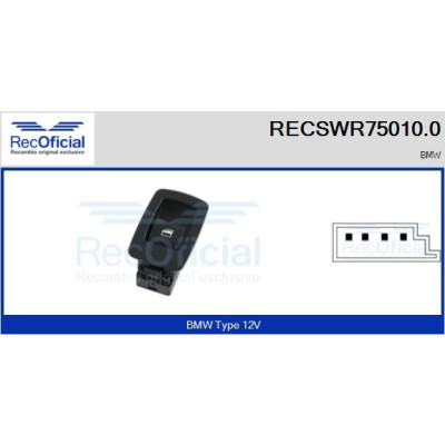 Interruttore finestra RECOFICIAL RECSWR75010.0