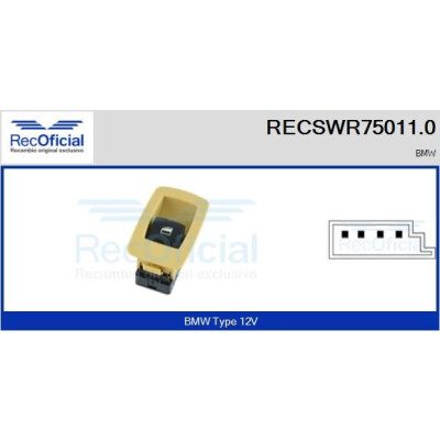 Interruttore finestra RECOFICIAL RECSWR75011.0