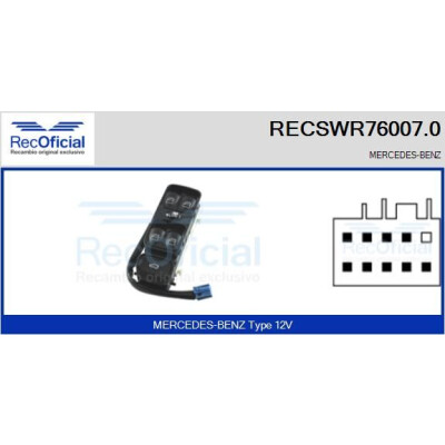 Interruttore finestra RECOFICIAL RECSWR76007.0