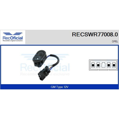 Interruttore finestra RECOFICIAL RECSWR77008.0