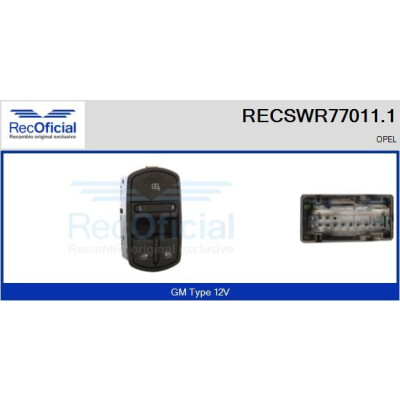 Interruttore finestra RECOFICIAL RECSWR77011.1