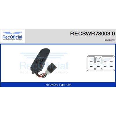 Interruttore finestra RECOFICIAL RECSWR78003.0