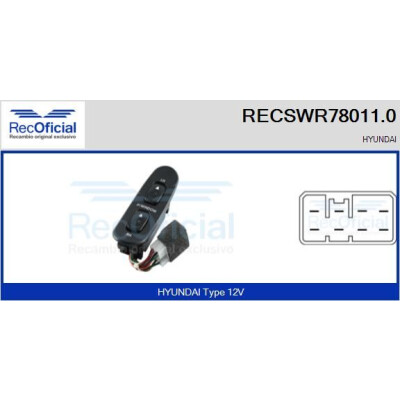 Interruttore finestra RECOFICIAL RECSWR78011.0