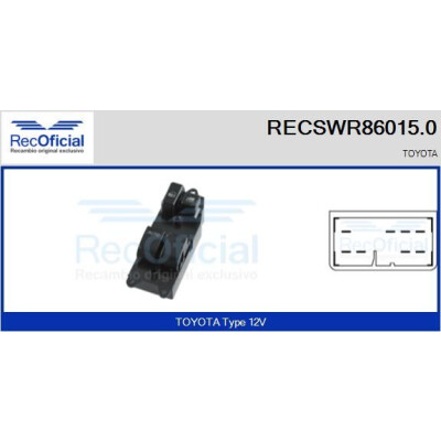 Interruttore finestra RECOFICIAL RECSWR86015.0