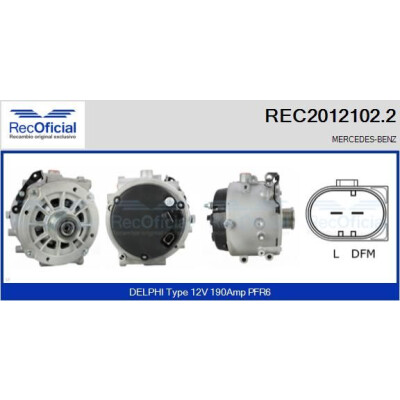Alternatore RECOFICIAL REC2012102.2