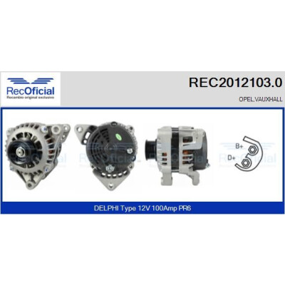 Alternatore RECOFICIAL REC2012103.0