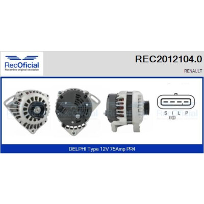 Alternatore RECOFICIAL REC2012104.0