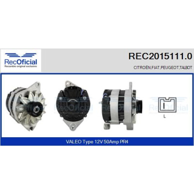 Alternatore RECOFICIAL REC2015111.0