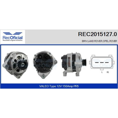 Alternatore RECOFICIAL REC2015127.0