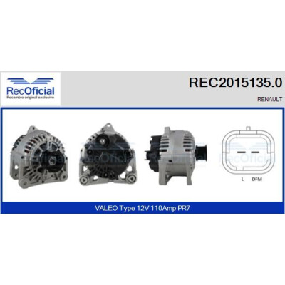 Alternatore RECOFICIAL REC2015135.0