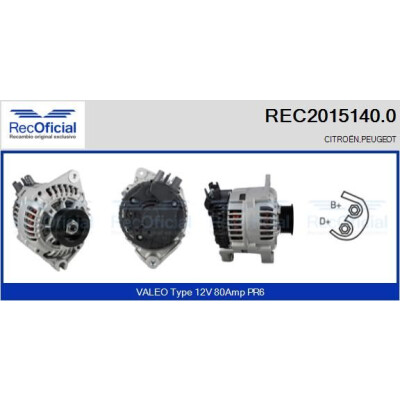 Alternatore RECOFICIAL REC2015140.0