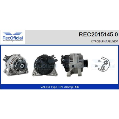 Alternatore RECOFICIAL REC2015145.0