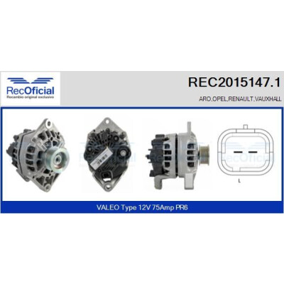 Alternatore RECOFICIAL REC2015147.1