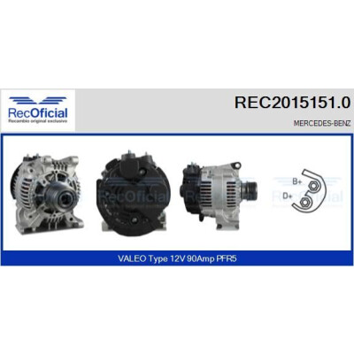 Alternatore RECOFICIAL REC2015151.0