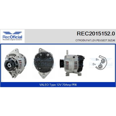 Alternatore RECOFICIAL REC2015152.0