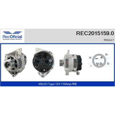 Alternatore RECOFICIAL REC2015159.0