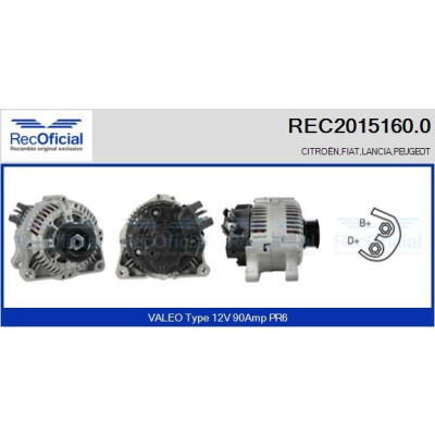 Alternatore RECOFICIAL REC2015160.0