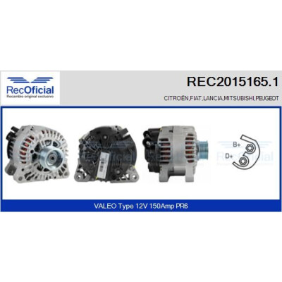 Alternatore RECOFICIAL REC2015165.1