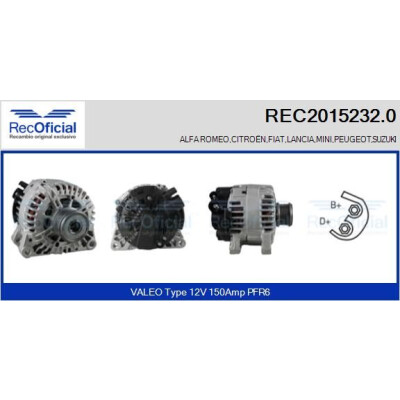 Alternatore RECOFICIAL REC2015232.0