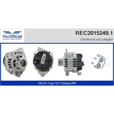 Alternatore RECOFICIAL REC2015249.1