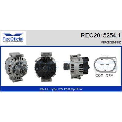 Alternatore RECOFICIAL REC2015254.1