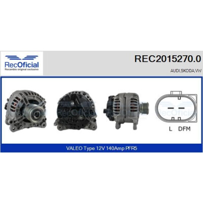 Alternatore RECOFICIAL REC2015270.0