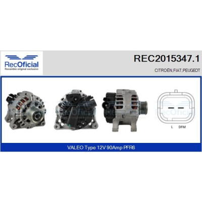 Alternatore RECOFICIAL REC2015347.1