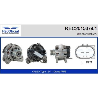 Alternatore RECOFICIAL REC2015379.1