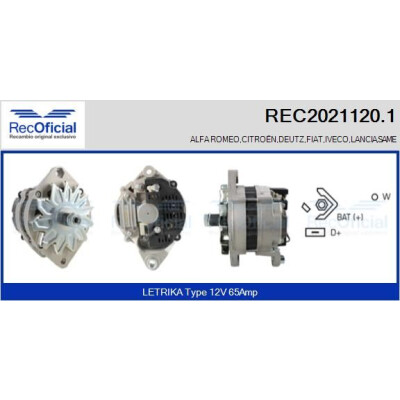Alternatore RECOFICIAL REC2021120.1
