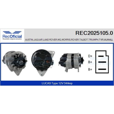 Alternatore RECOFICIAL REC2025105.0