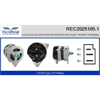 Alternatore RECOFICIAL REC2025105.1