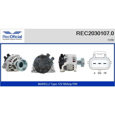 Alternatore RECOFICIAL REC2030107.0