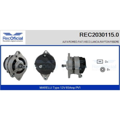 Alternatore RECOFICIAL REC2030115.0