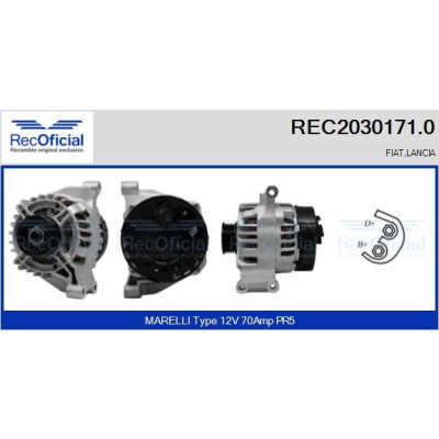 Alternatore RECOFICIAL REC2030171.0