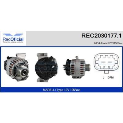 Alternatore RECOFICIAL REC2030177.1