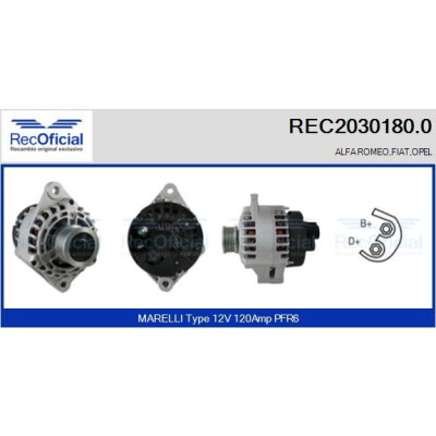 Alternatore RECOFICIAL REC2030180.0