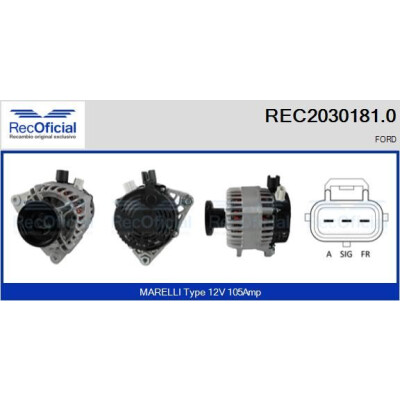 Alternatore RECOFICIAL REC2030181.0
